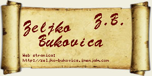 Željko Bukovica vizit kartica